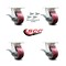 Service Caster 4 Inch Kingpinless Poly on Aluminum Caster Set with Brakes and Swivel Locks SCC SCC-KP30S420-PAR-SLB-BSL-4 - alternate 4
